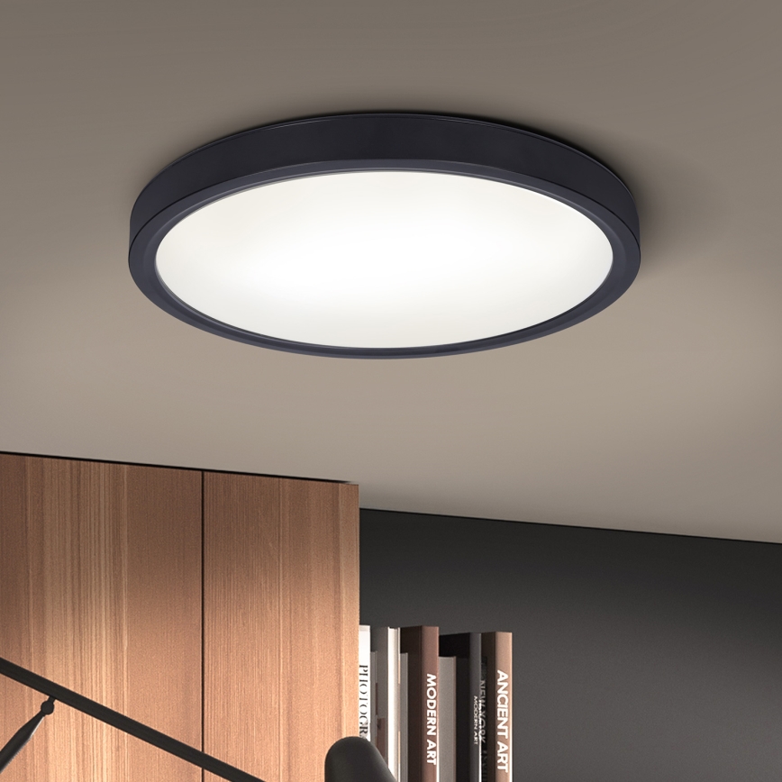 Brilagi - LED Димируем плафон ESTELA LED/48W/230V 3000-6500K ø 40 см черен + дистанционно управление