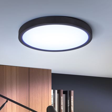 Brilagi - LED Димируем плафон ESTELA LED/48W/230V 3000-6500K ø 40 см черен + дистанционно управление