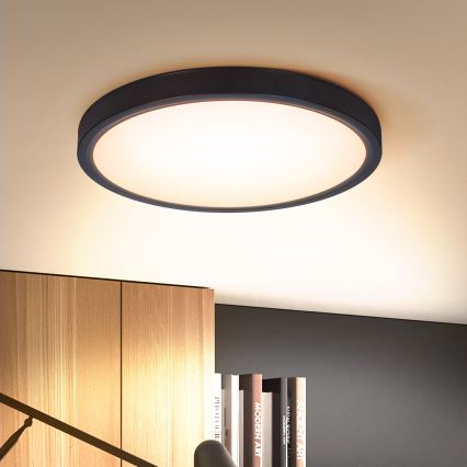 Brilagi - LED Димируем плафон ESTELA LED/48W/230V 3000-6500K ø 40 см черен + дистанционно управление