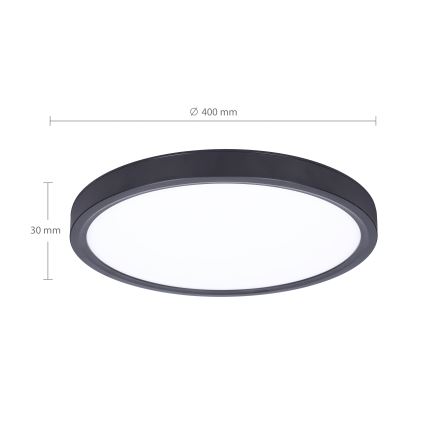 Brilagi - LED Димируем плафон ESTELA LED/48W/230V 3000-6500K ø 40 см черен + дистанционно управление