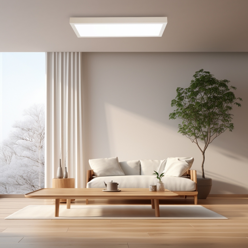 Brilagi - LED Димируем плафон за баня FRAME SMART LED/30W/230V 30x60 см 3000-6000K IP44 бял + дистанционно управление