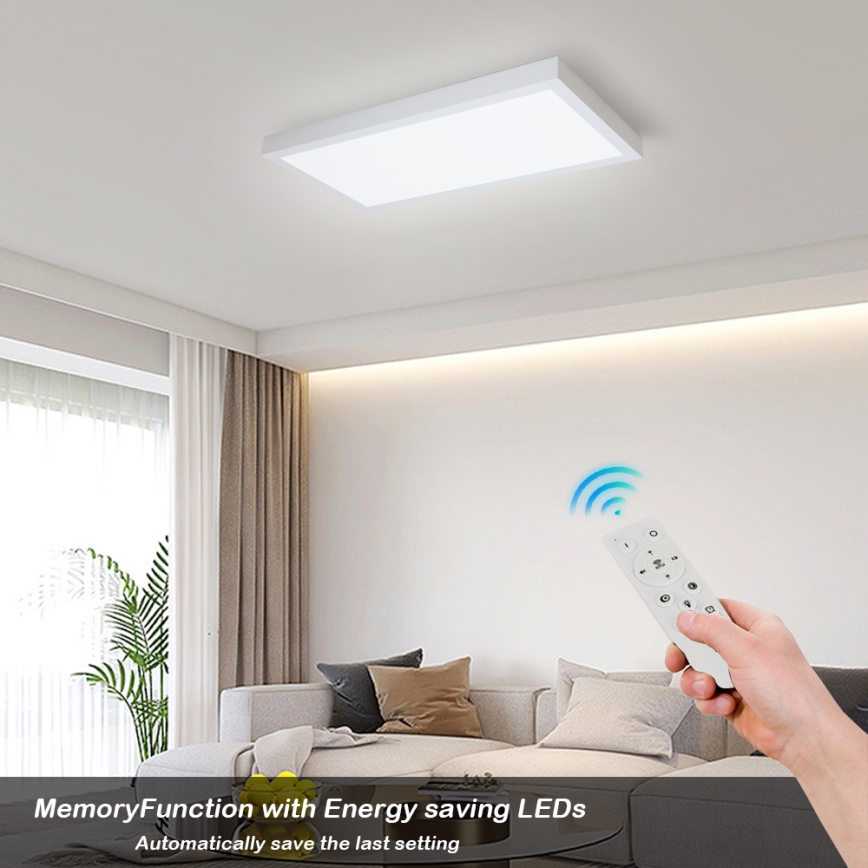 Brilagi - LED Димируем плафон за баня FRAME SMART LED/30W/230V 30x60 см 3000-6000K IP44 бял + дистанционно управление