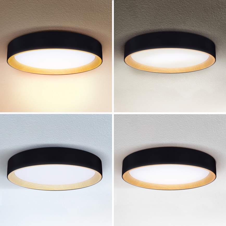 Brilagi - LED Димируем плафон LARIOS LED/48W/230V 3000-6500K ø 39 см черен + дистанционно управление