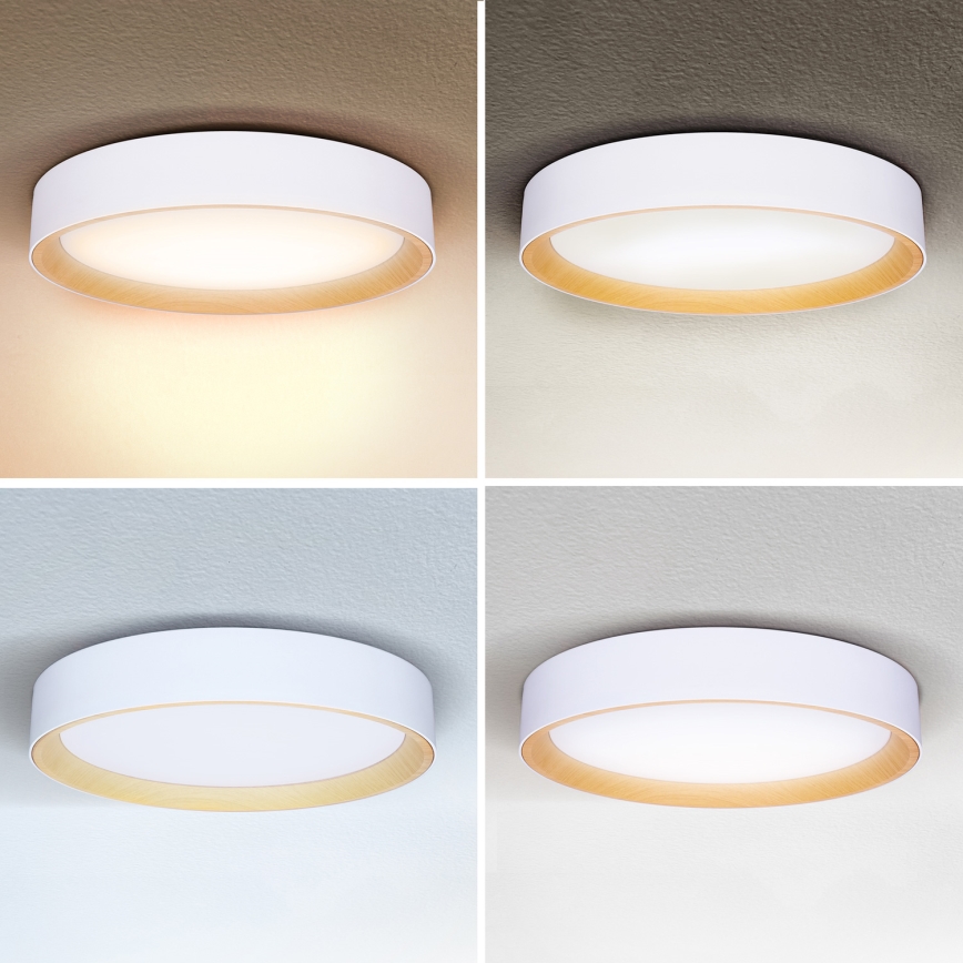 Brilagi - LED Димируем плафон LARIOS LED/60W/230V 3000-6500K ø 49 см бял + дистанционно управление
