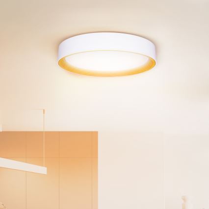 Brilagi - LED Димируем плафон LARIOS LED/60W/230V 3000-6500K ø 49 см бял + дистанционно управление