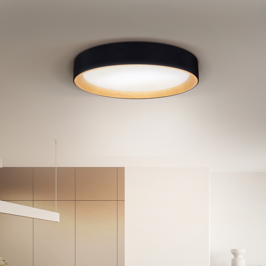 Brilagi - LED Димируем плафон LARIOS LED/60W/230V 3000-6500K ø 49 см черен + дистанционно управление