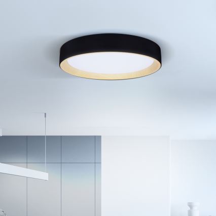 Brilagi - LED Димируем плафон LARIOS LED/60W/230V 3000-6500K ø 49 см черен + дистанционно управление