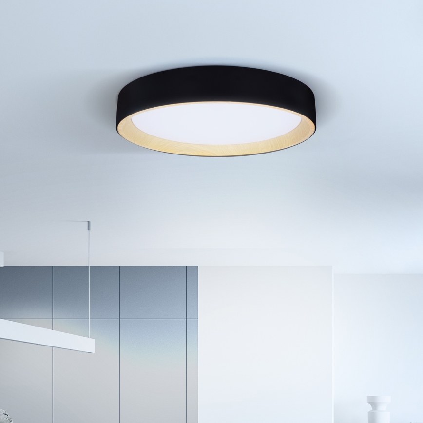 Brilagi - LED Димируем плафон LARIOS LED/60W/230V 3000-6500K ø 49 см черен + дистанционно управление