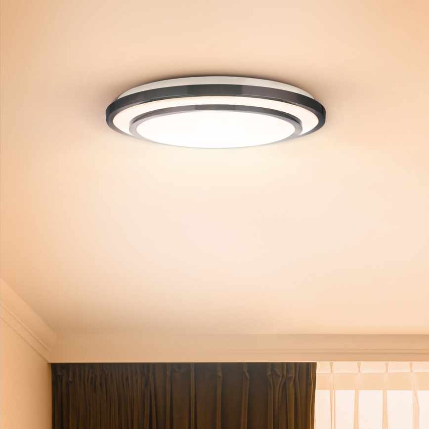 Brilagi - LED Димируем плафон LUCIANO LED/48W/230V 3000-6500K ø 39 см черен + дистанционно управление