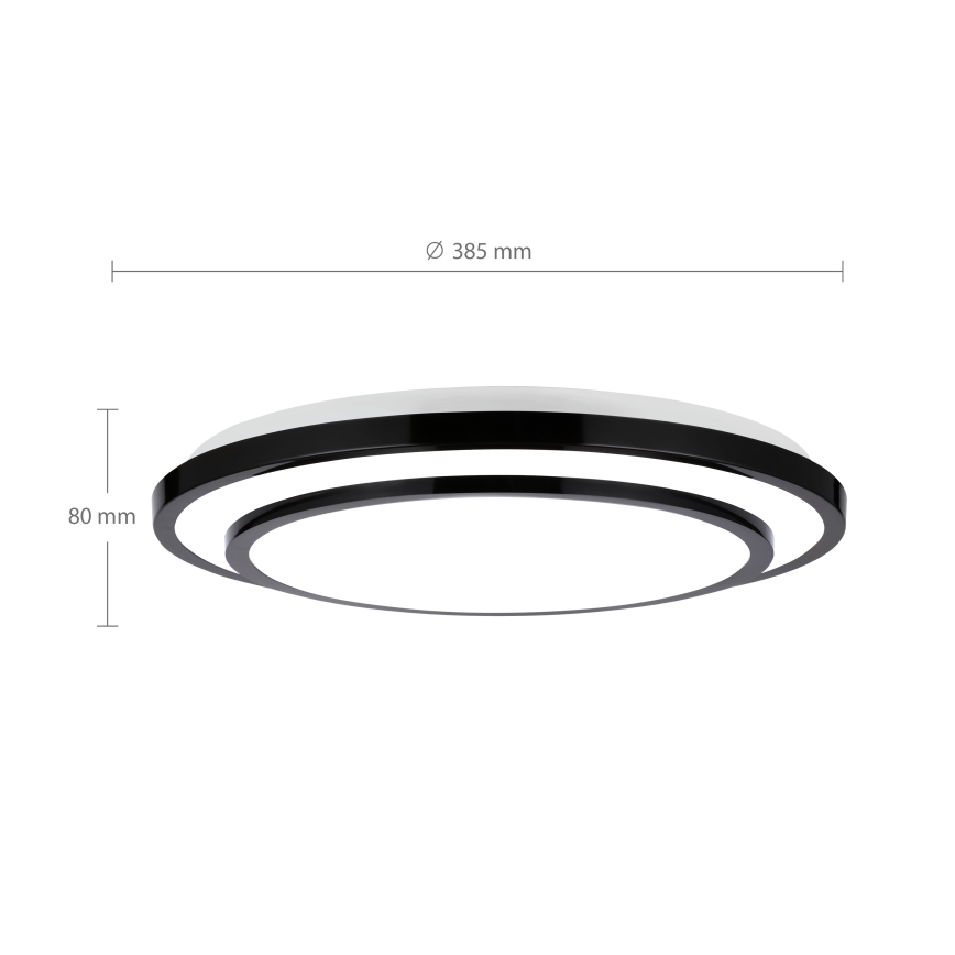 Brilagi - LED Димируем плафон LUCIANO LED/48W/230V 3000-6500K ø 39 см черен + дистанционно управление