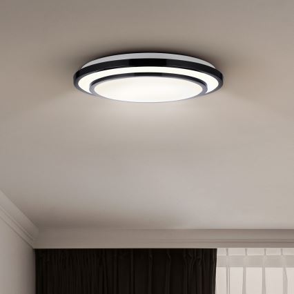 Brilagi - LED Димируем плафон LUCIANO LED/48W/230V 3000-6500K ø 39 см черен + дистанционно управление