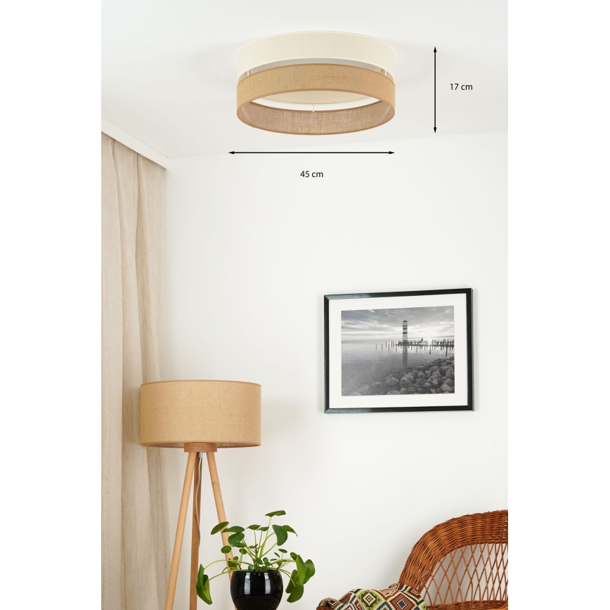 Brilagi - LED Димируем плафон ROYAL YUTE LED/24W/230V Ø 45 см 3000/4000/6500K бежов/кремав  + дистанционно управление
