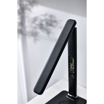 Brilagi - димируема LED настолна лампа с безжично зареждане QI и USB REGINA LED/8,5W/230V черна