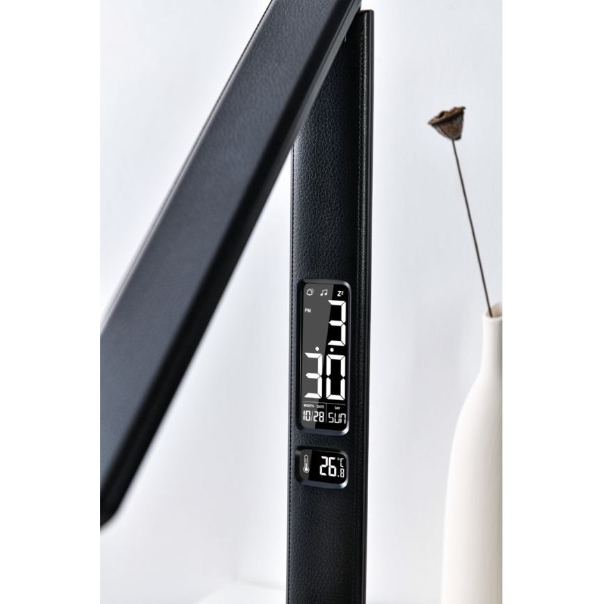 Brilagi - димируема LED настолна лампа с безжично зареждане QI и USB REGINA LED/8,5W/230V черна