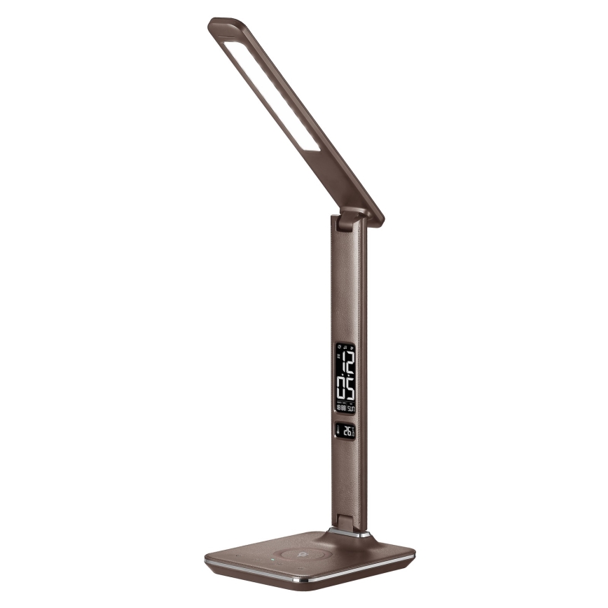 Brilagi - LED Димируема настолна лампа с безжично зареждане REGINA LED/8,5W/230V кафяв