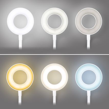 Brilagi - LED Димируема лампа с щипка ORBELA LED/8W/230V 3000/4000/5000K бял