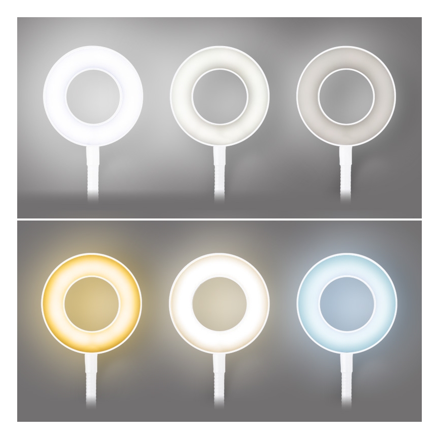 Brilagi - LED Димируема лампа с щипка ORBELA LED/8W/230V 3000/4000/5000K бял