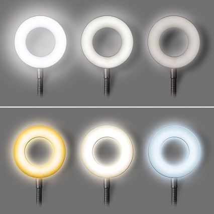 Brilagi -LED Димируема лампа с щипка ORBELA LED/8W/230V 3000/4000/5000K черен
