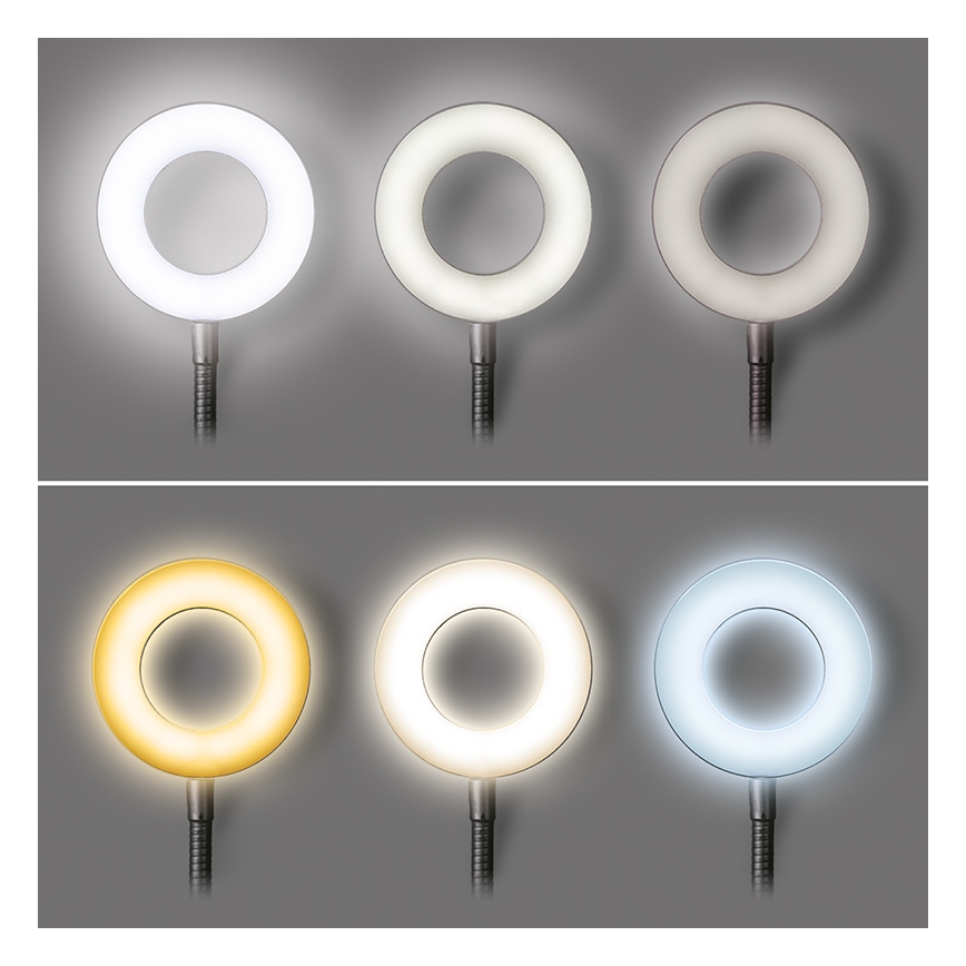 Brilagi -LED Димируема лампа с щипка ORBELA LED/8W/230V 3000/4000/5000K черен