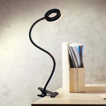 Brilagi -LED Димируема лампа с щипка ORBELA LED/8W/5V 3000/4000/5000K черна