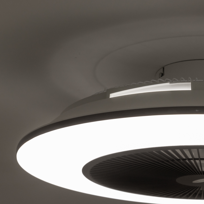 Brilagi - LED Димируема лампа с вентилатор AURA LED/38W/230V 3000-6000K черен + дистанционно управление