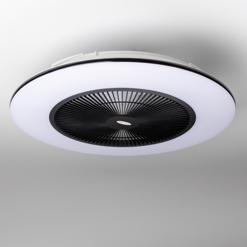 Brilagi - LED Димируема лампа с вентилатор AURA LED/38W/230V 3000-6000K черен + дистанционно управление