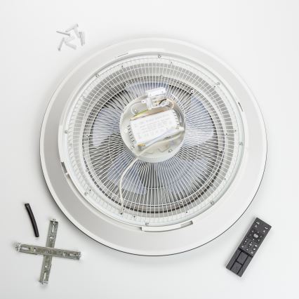 Brilagi - LED Димируема лампа с вентилатор AURA LED/38W/230V 3000-6000K черен + дистанционно управление