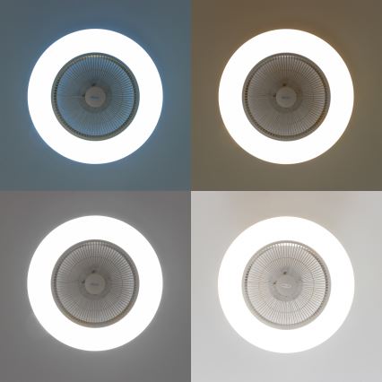 Brilagi - LED Димируема лампа с вентилатор AURA LED/38W/230V 3000-6000K сребрист + дистанционно управление
