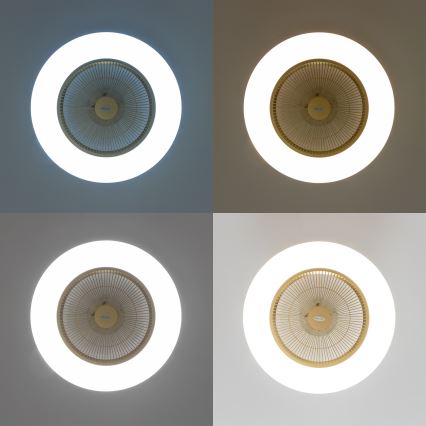 Brilagi - LED Димируема лампа с вентилатор AURA LED/38W/230V 3000-6000K златист + дистанционно управление