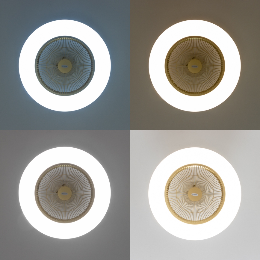 Brilagi - LED Димируема лампа с вентилатор AURA LED/38W/230V 3000-6000K златист + дистанционно управление