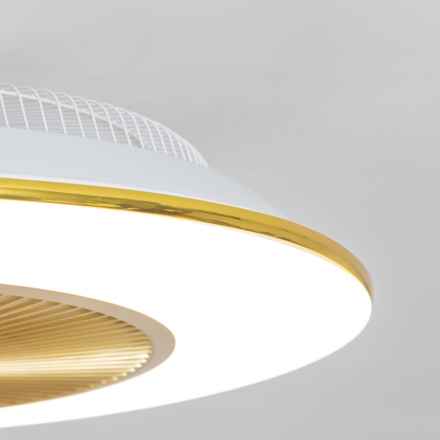 Brilagi - LED Димируема лампа с вентилатор AURA LED/38W/230V 3000-6000K златист + дистанционно управление