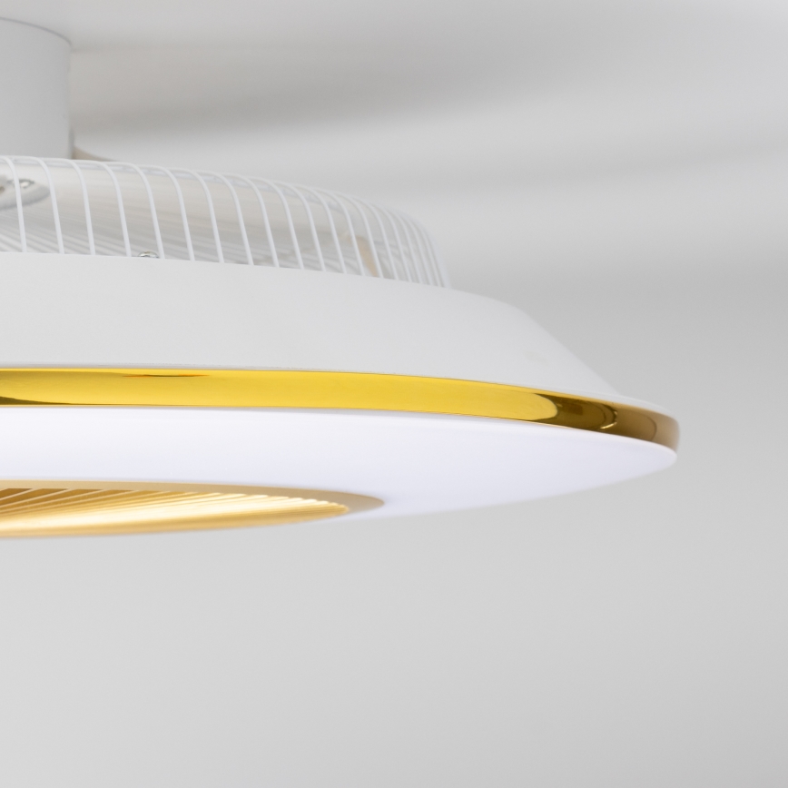 Brilagi - LED Димируема лампа с вентилатор AURA LED/38W/230V 3000-6000K златист + дистанционно управление