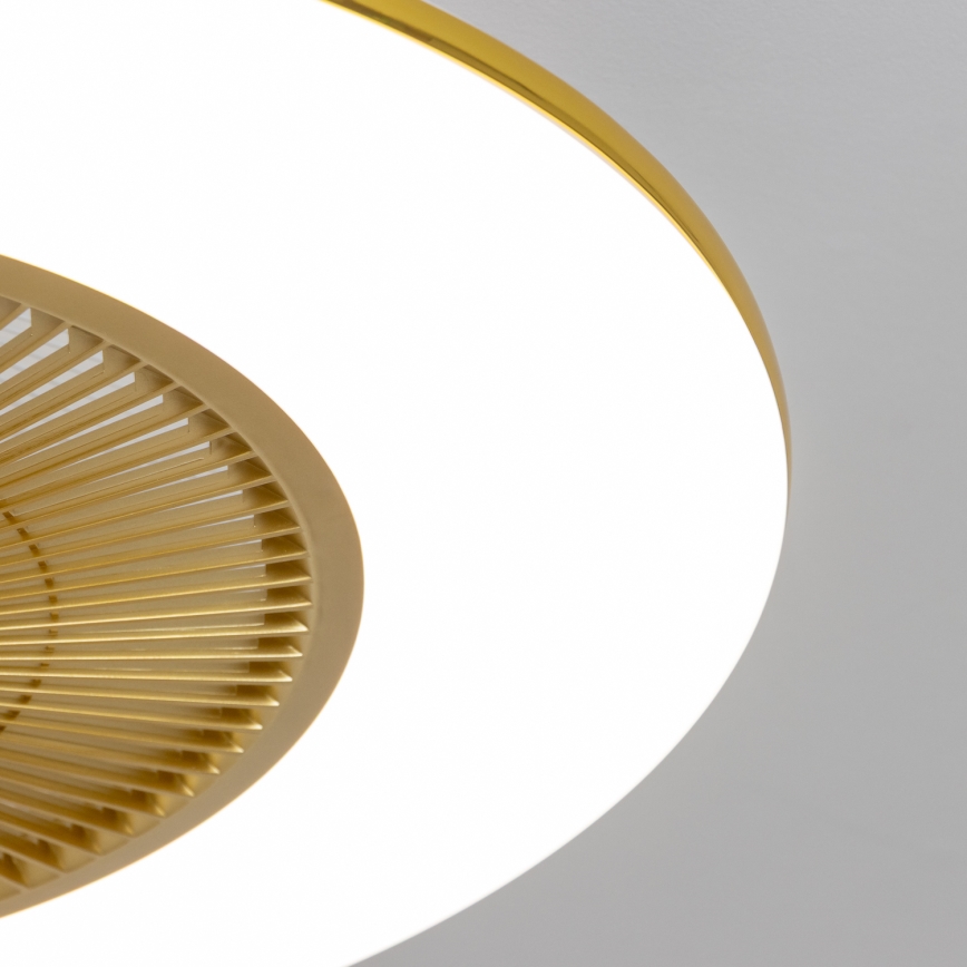 Brilagi - LED Димируема лампа с вентилатор AURA LED/38W/230V 3000-6000K златист + дистанционно управление