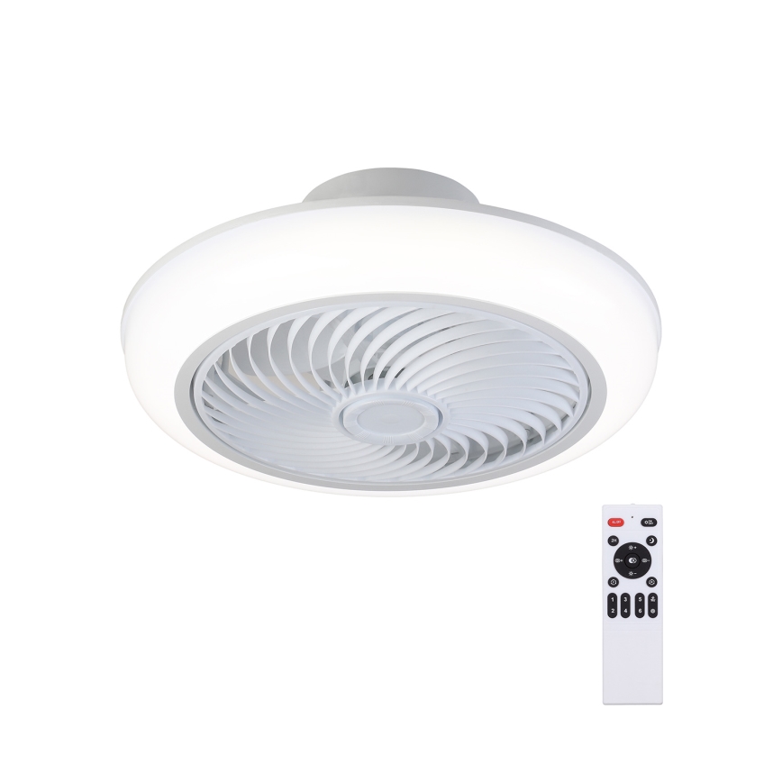 Brilagi - LED Димируем плафон с вентилатор LED/30W/230V 3000-6500K бял + дистанционно управление