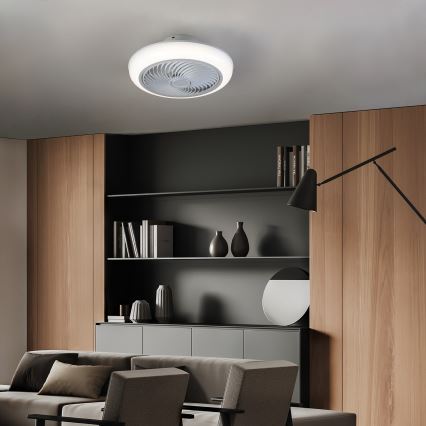 Brilagi - LED Димируем плафон с вентилатор LED/30W/230V 3000-6500K бял + дистанционно управление