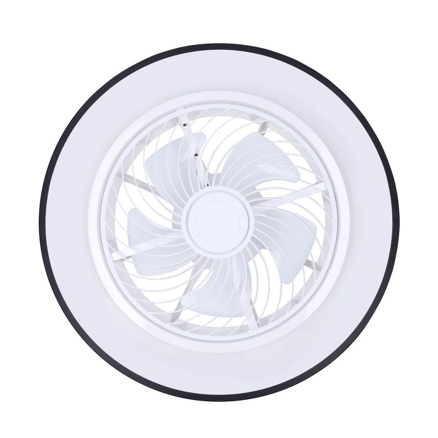 Brilagi - LED Димируем плафон с вентилатор LED/30W/230V 3000-6500K черен + дистанционно управление