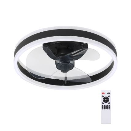 Brilagi - LED Димируем плафон с вентилатор LED/30W/230V 3000-6500K черен + дистанционно управление