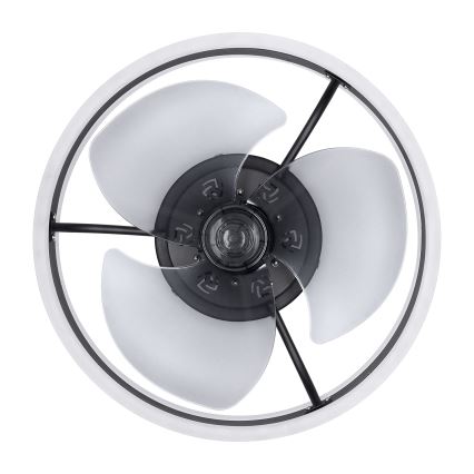 Brilagi - LED Димируем плафон с вентилатор LED/30W/230V 3000-6500K черен + дистанционно управление