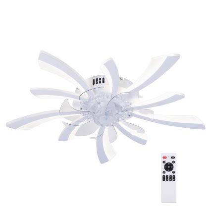 Brilagi - LED Димируем плафон с вентилатор LED/50W/230V 3000-6500K бял + дистанционно управление