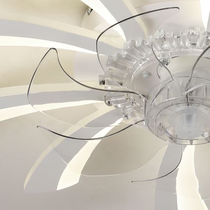 Brilagi - LED Димируем плафон с вентилатор LED/50W/230V 3000-6500K бял + дистанционно управление