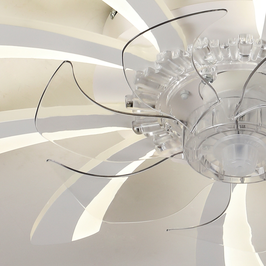 Brilagi - LED Димируем плафон с вентилатор LED/50W/230V 3000-6500K бял + дистанционно управление