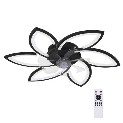 Brilagi - LED Димируем плафон с вентилатор LED/50W/230V 3000-6500K черен + дистанционно управление