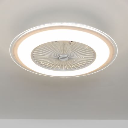 Brilagi - LED Димируема лампа с вентилатор RONDA LED/48W/230V 3000-6000K бял + дистанционно управление