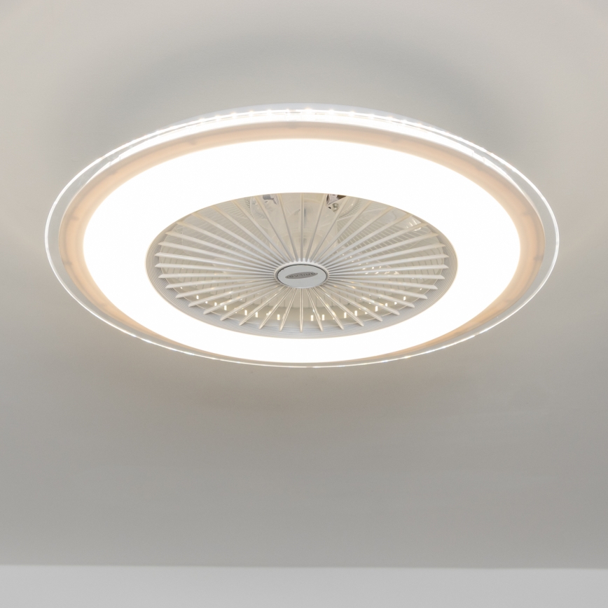 Brilagi - LED Димируема лампа с вентилатор RONDA LED/48W/230V 3000-6000K бял + дистанционно управление