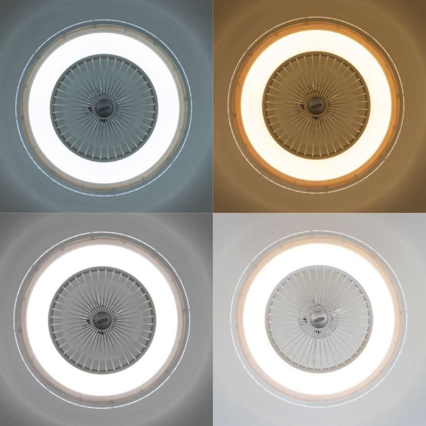 Brilagi - LED Димируема лампа с вентилатор RONDA LED/48W/230V 3000-6000K бял + дистанционно управление