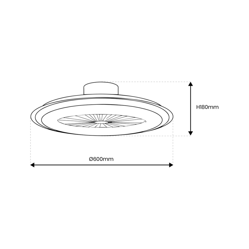 Brilagi - LED Димируема лампа с вентилатор RONDA LED/48W/230V 3000-6000K бял + дистанционно управление