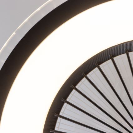 Brilagi - LED Димируема лампа с вентилатор RONDA LED/48W/230V 3000-6000K черен + дистанционно управление
