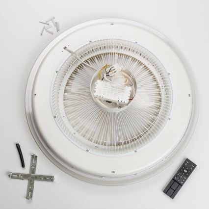 Brilagi - LED Димируема лампа с вентилатор RONDA LED/48W/230V 3000-6000K сребриста + дистанционно управление