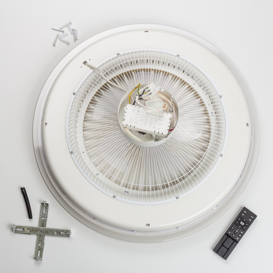 Brilagi - LED Димируема лампа с вентилатор RONDA LED/48W/230V 3000-6000K сребриста + дистанционно управление