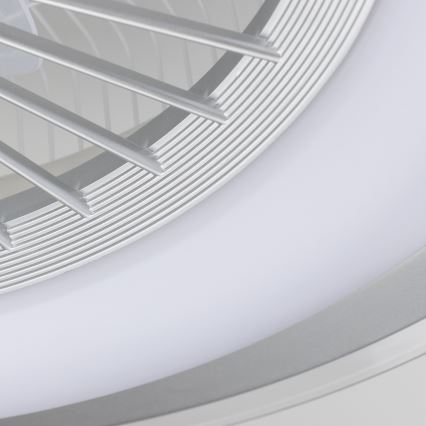 Brilagi - LED Димируема лампа с вентилатор RONDA LED/48W/230V 3000-6000K сребриста + дистанционно управление
